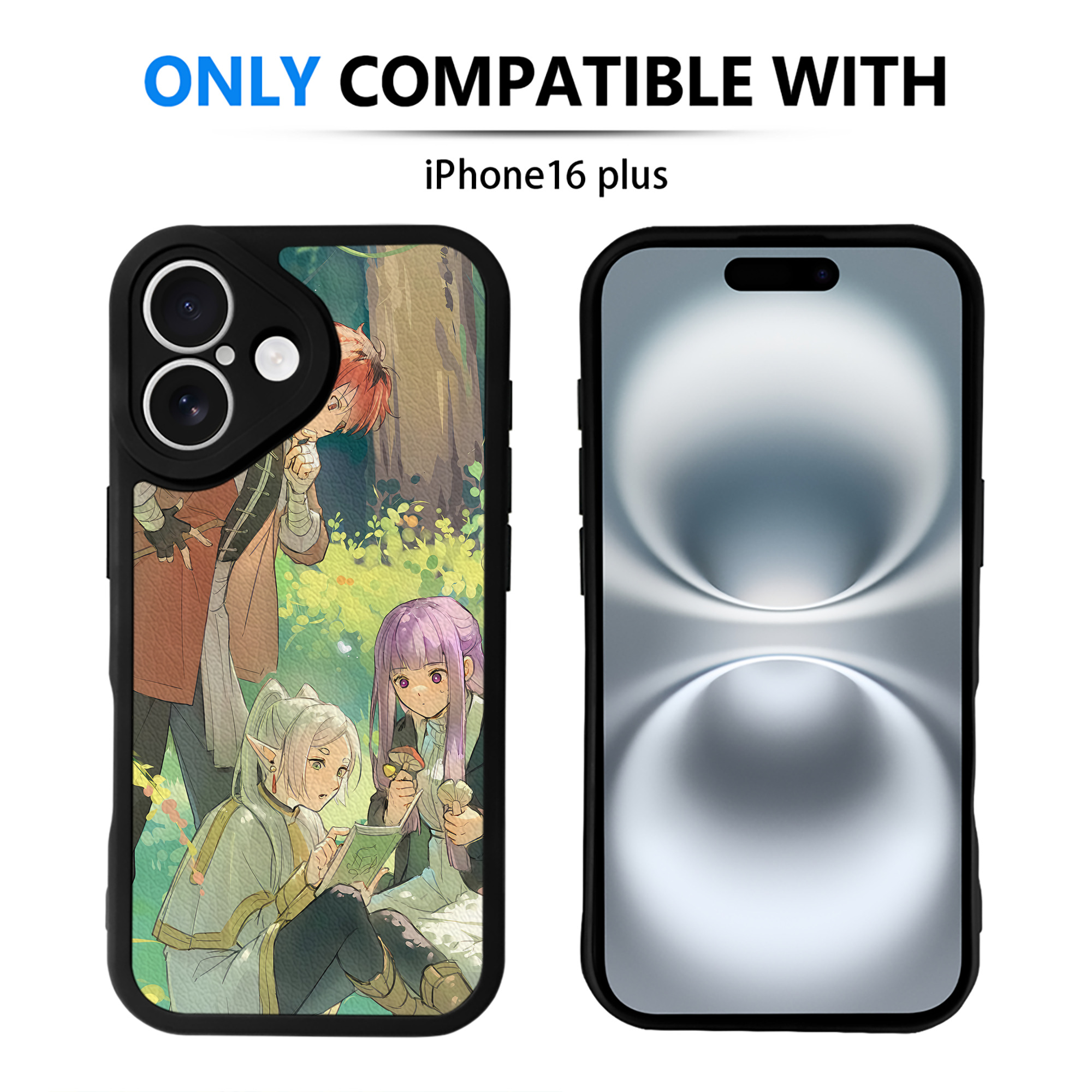 （画像用） 葬送のフリーレン Frieren 【iPhone 16シリーズ対応】シリコンスマホケース（レザー調） 材質：シリコン